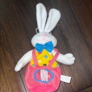 Plush Easter Bunny Treat Gift Giving Pouch Hanging Decor
